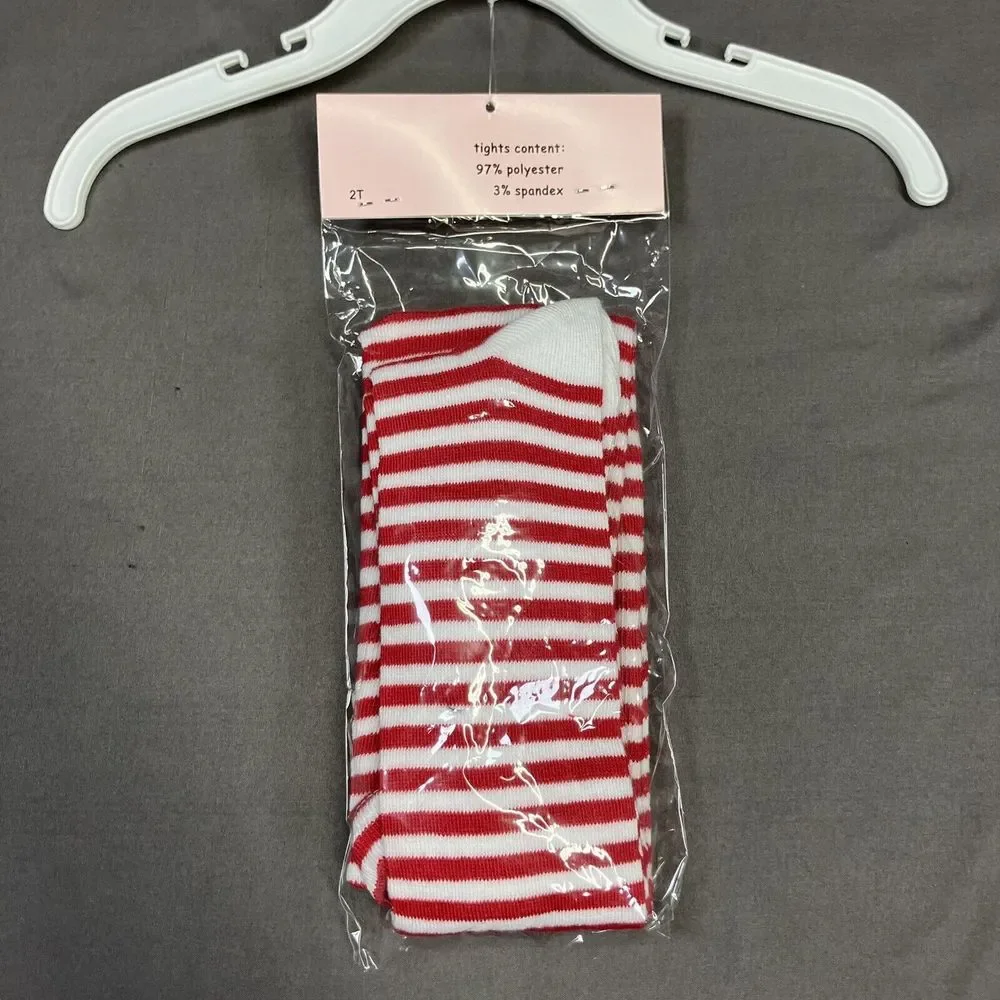 Little Lass Girl Skirt Tights Set / 2T / Santa Elf / 3 Pieces /Christmas Holiday